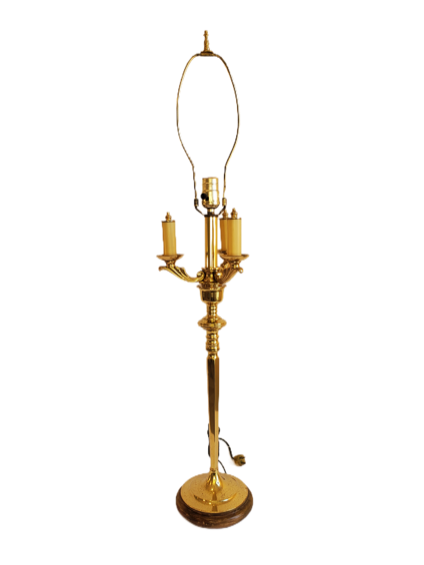 Vintage Brass Candelabra Style Table Lamp