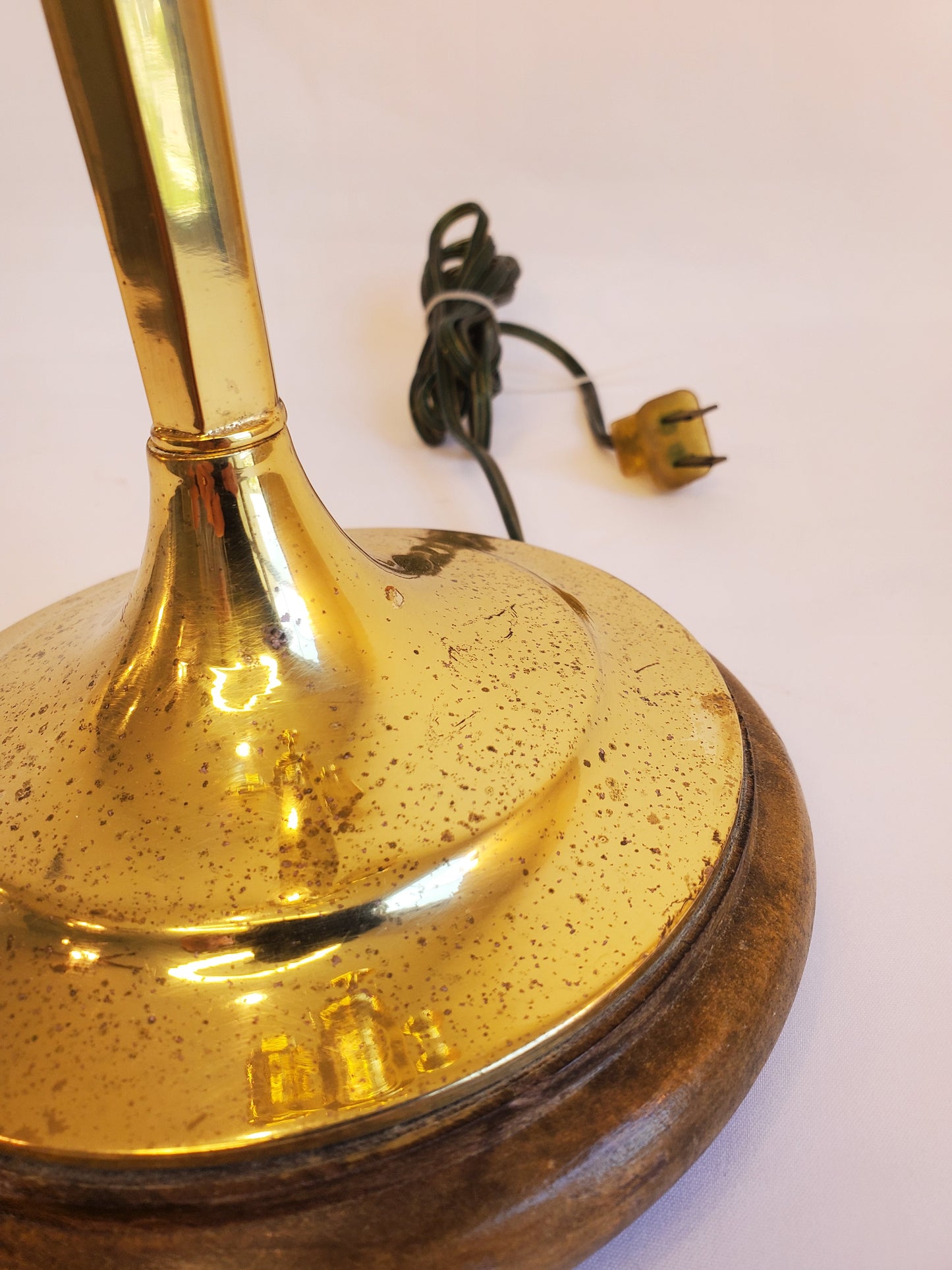 Vintage Brass Candelabra Style Table Lamp