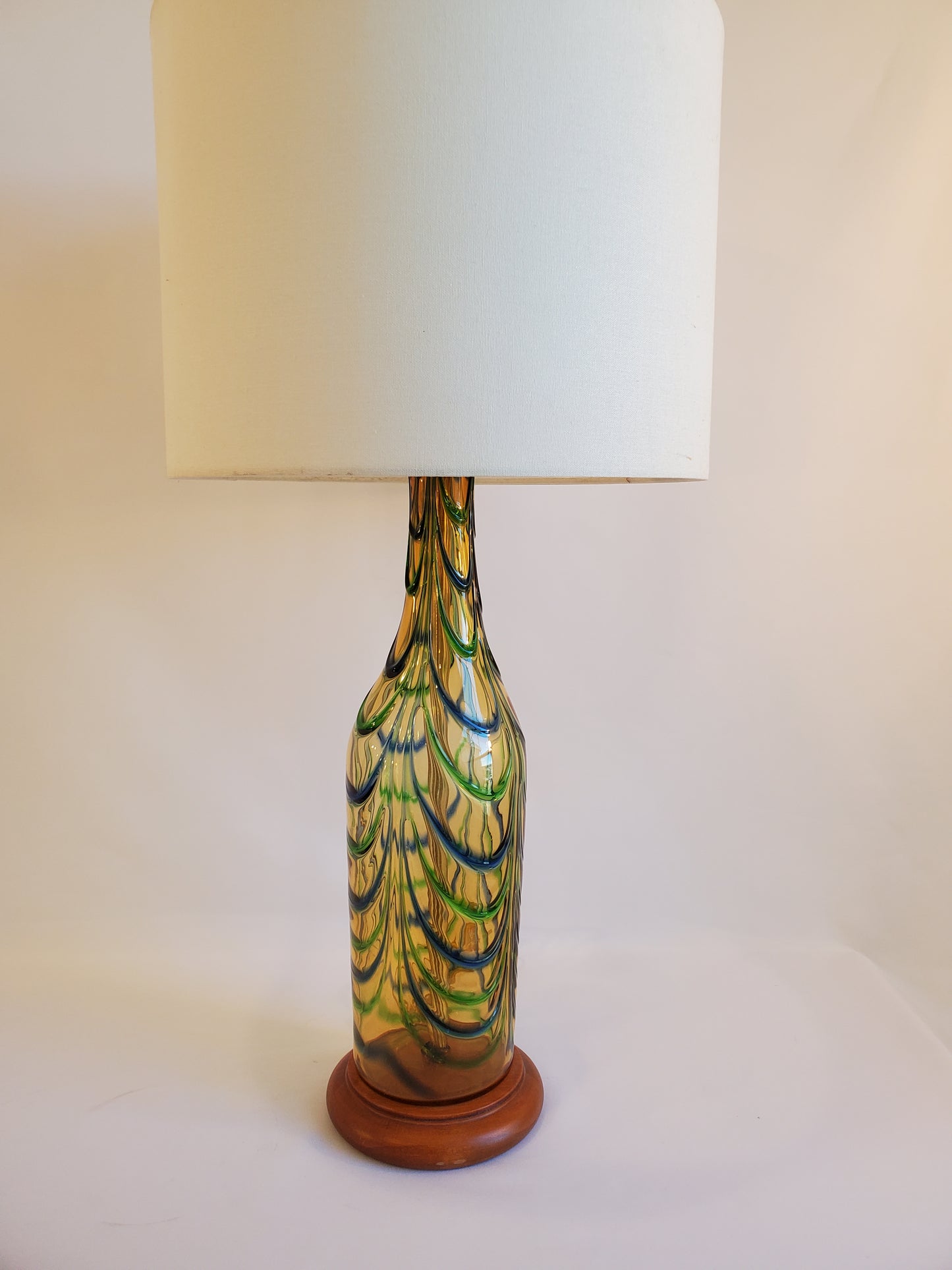 Italian Seguso Mid Century Murano Table Lamp