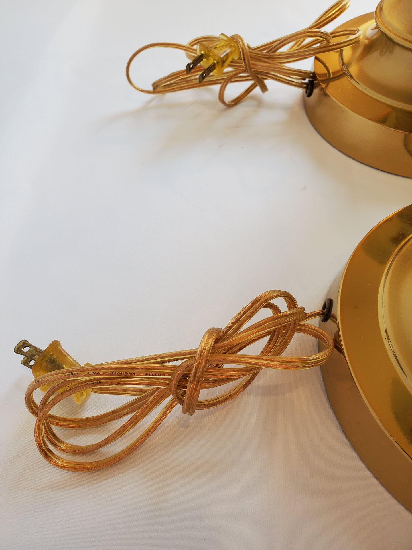 Vintage Solid Brass Table Lamp Pair