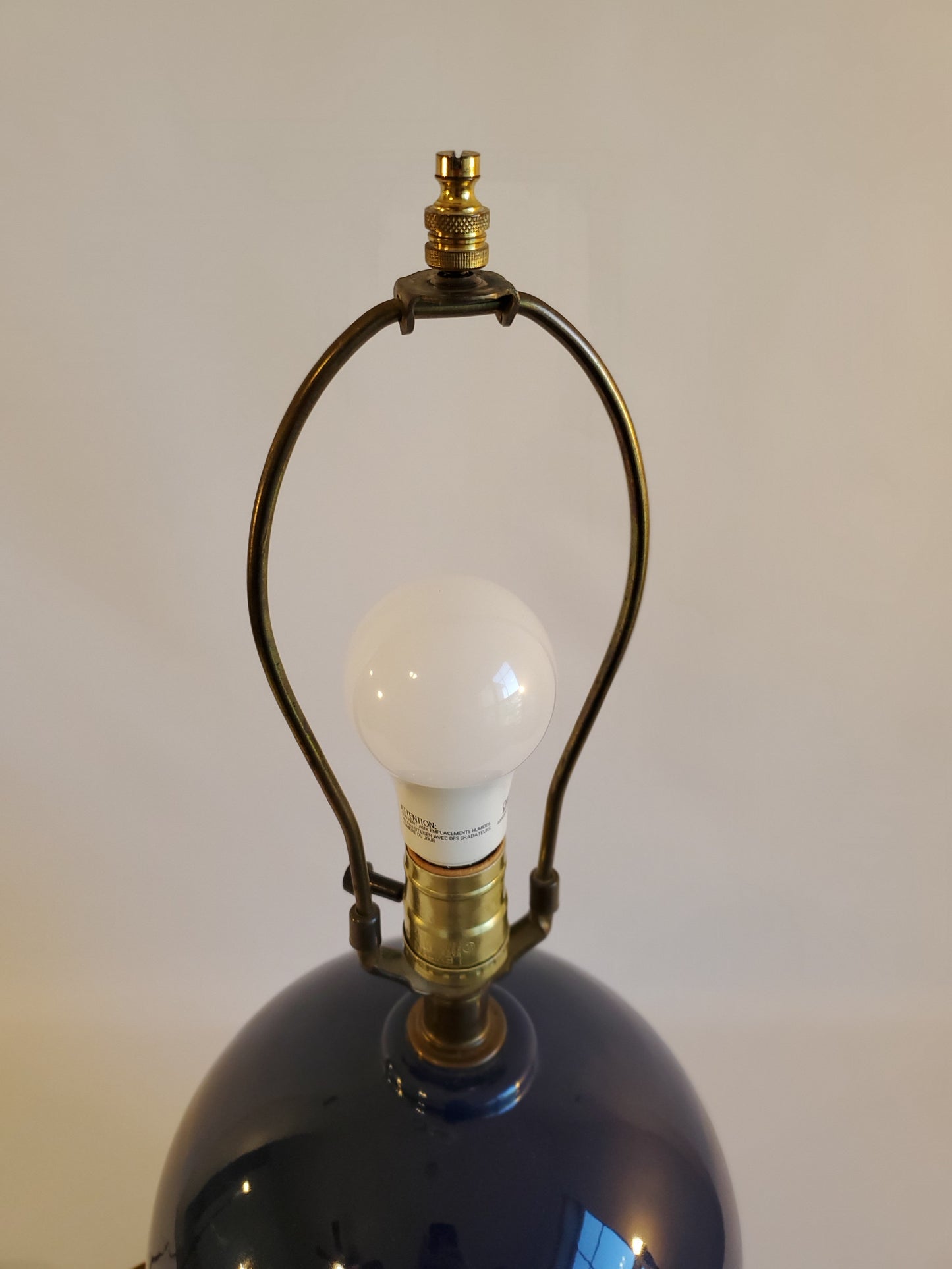 Large Vintage Blue Haeger Table Lamp