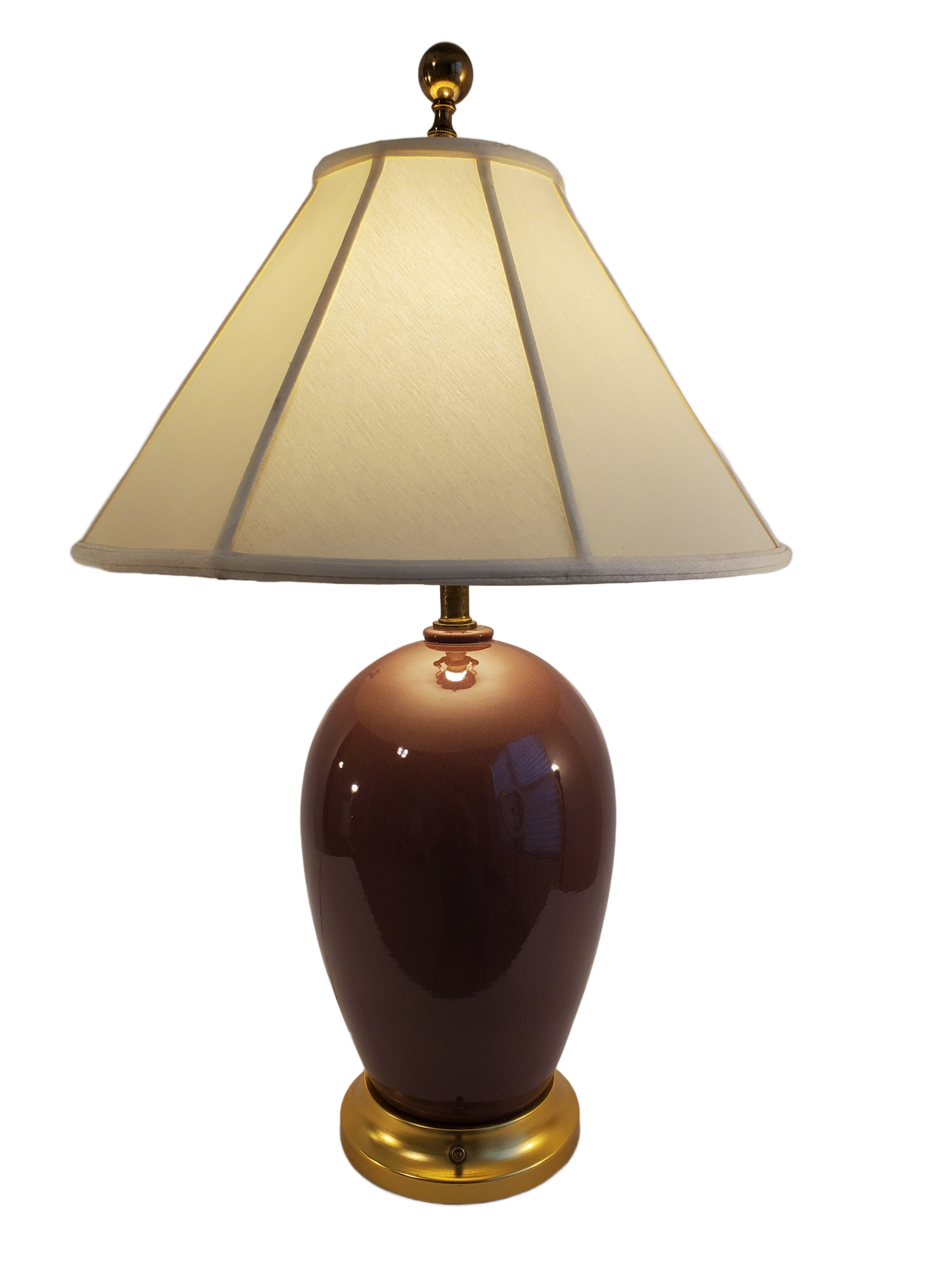 Large Vintage Purple Haeger Table Lamp