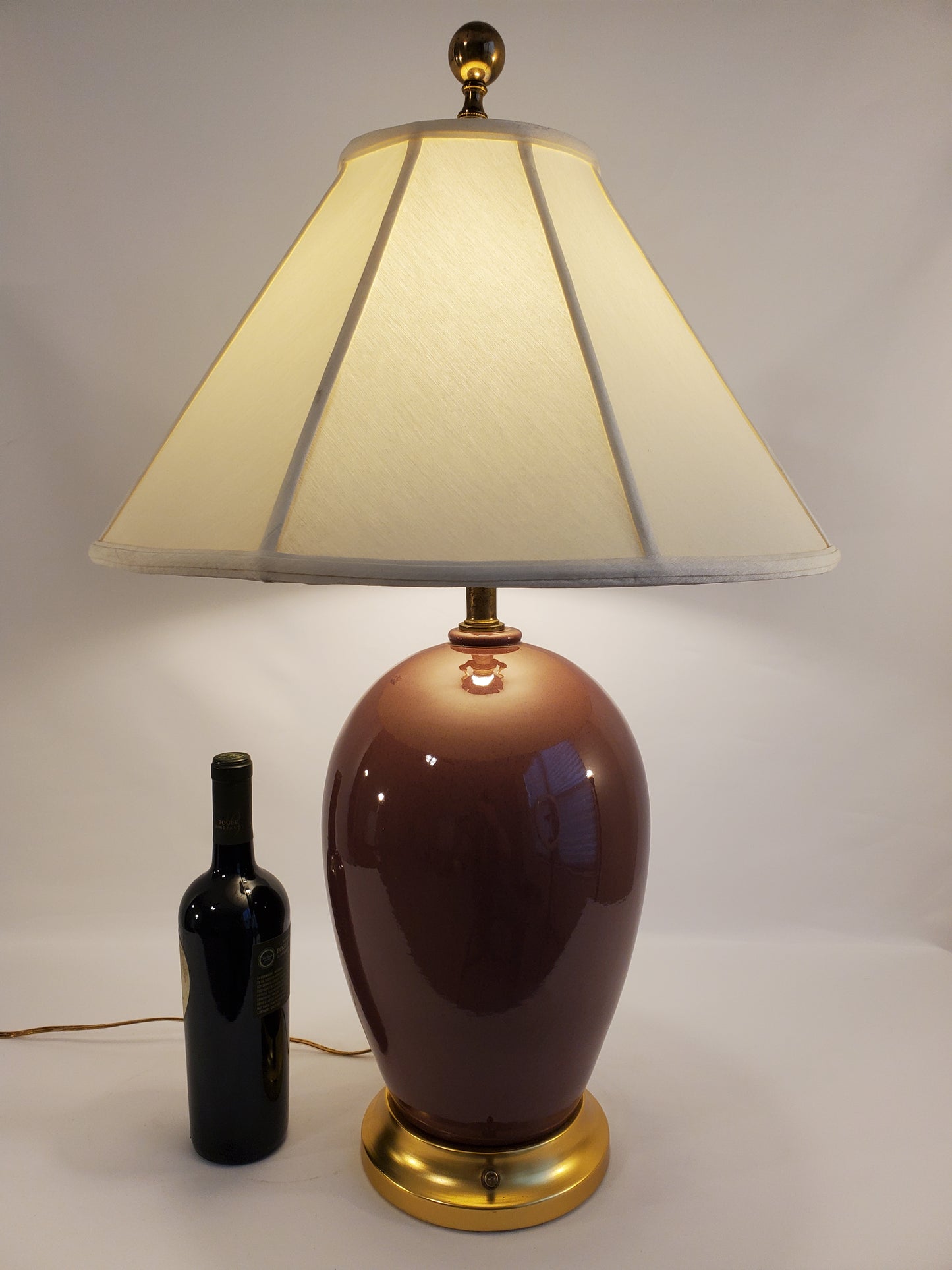 Large Vintage Purple Haeger Table Lamp