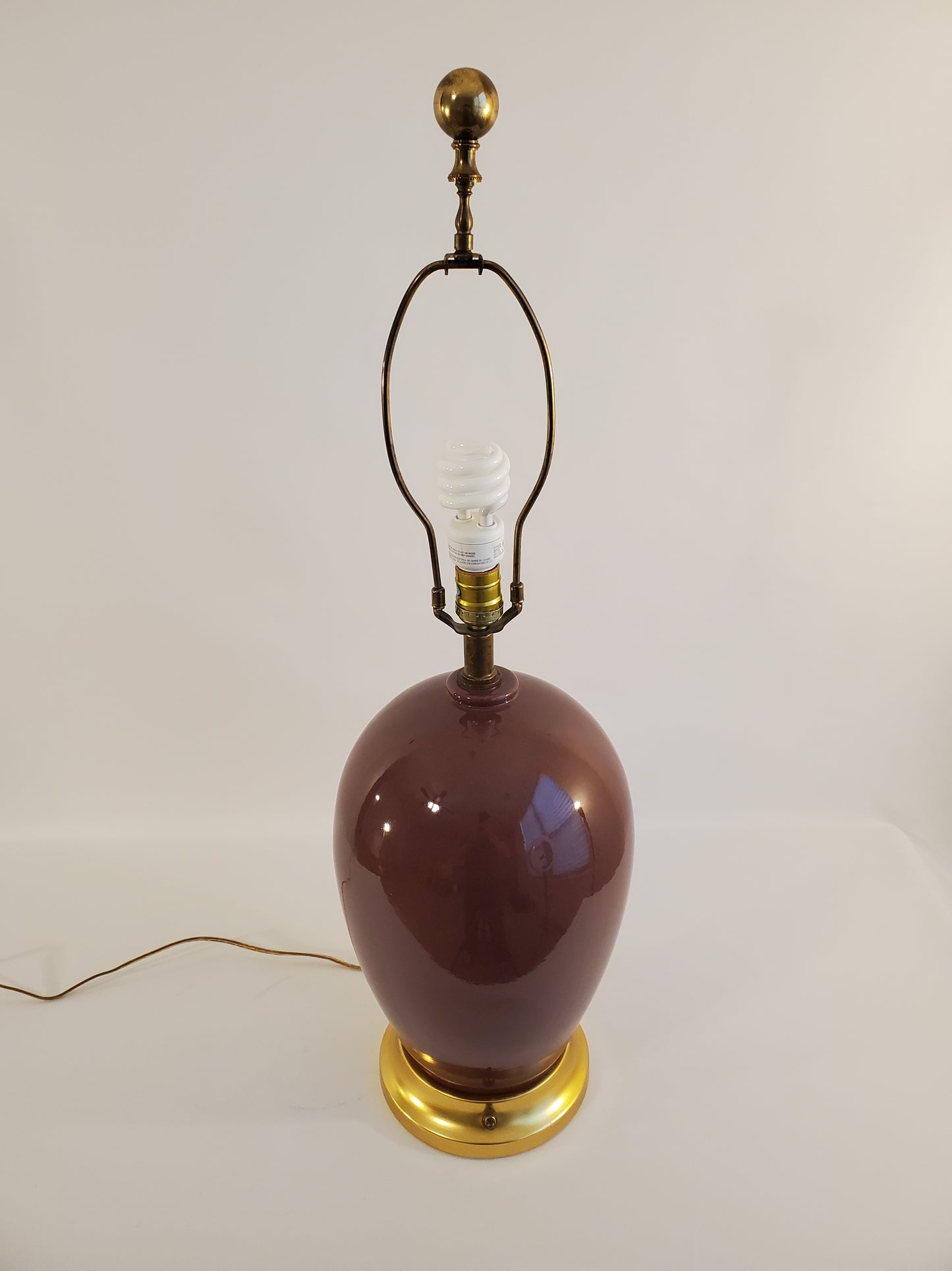 Large Vintage Purple Haeger Table Lamp