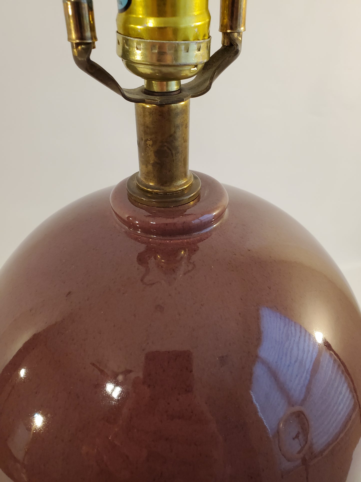 Large Vintage Purple Haeger Table Lamp