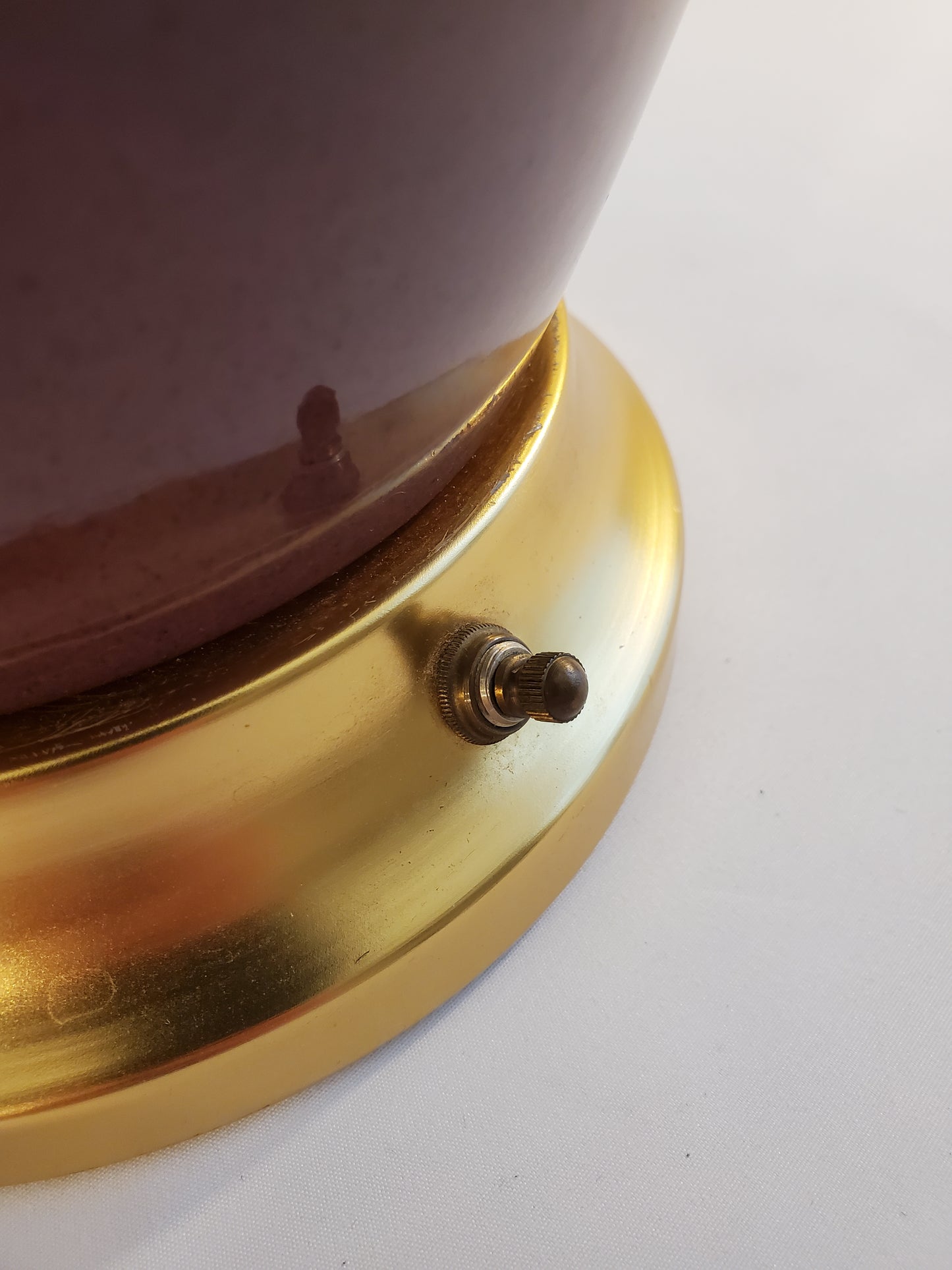 Large Vintage Purple Haeger Table Lamp