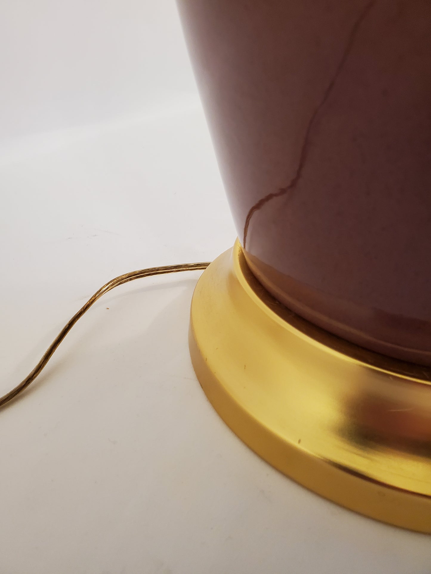 Large Vintage Purple Haeger Table Lamp