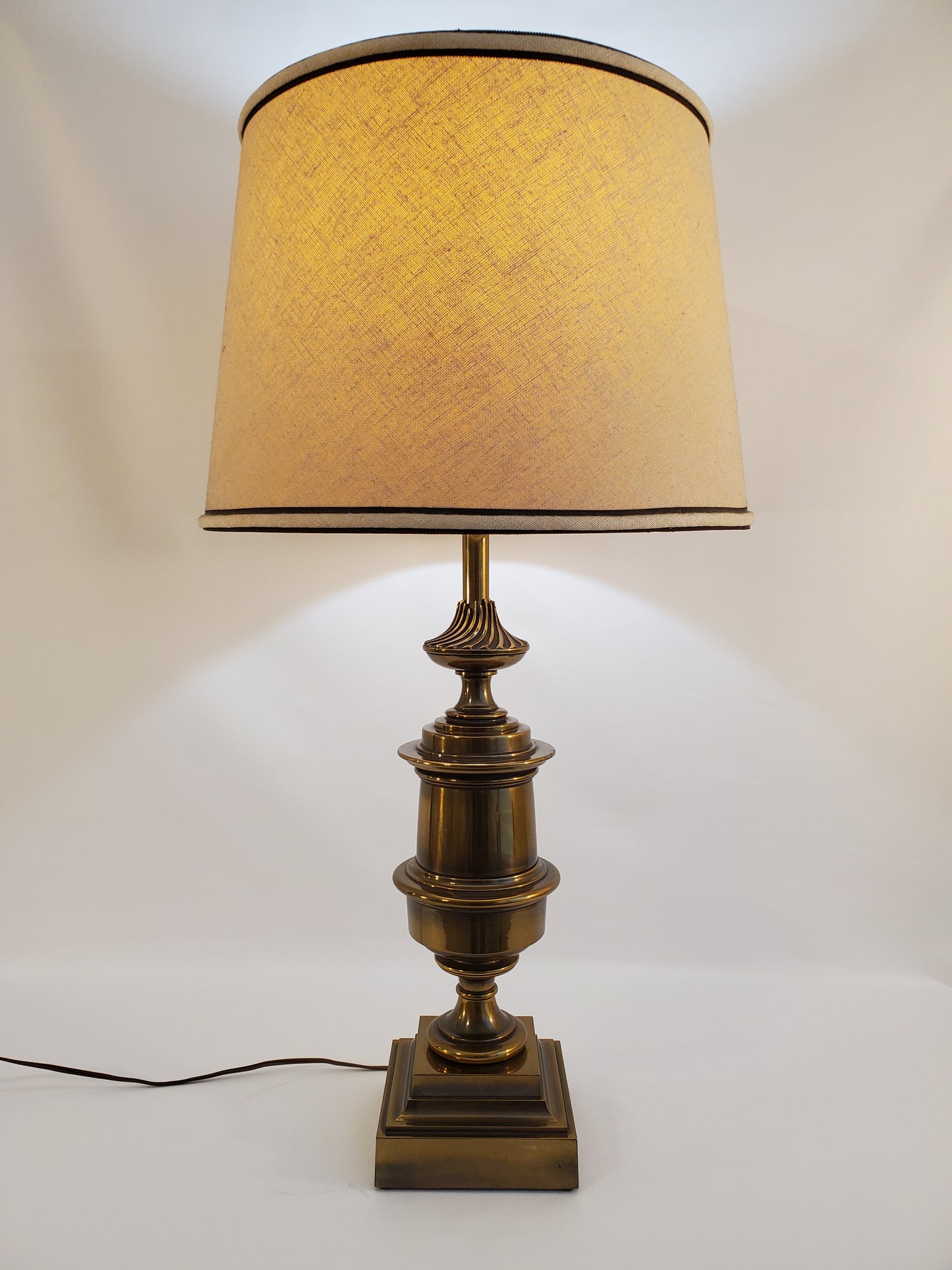 Vintage Stiffel Brass Tall Trophy Style Table Lamp