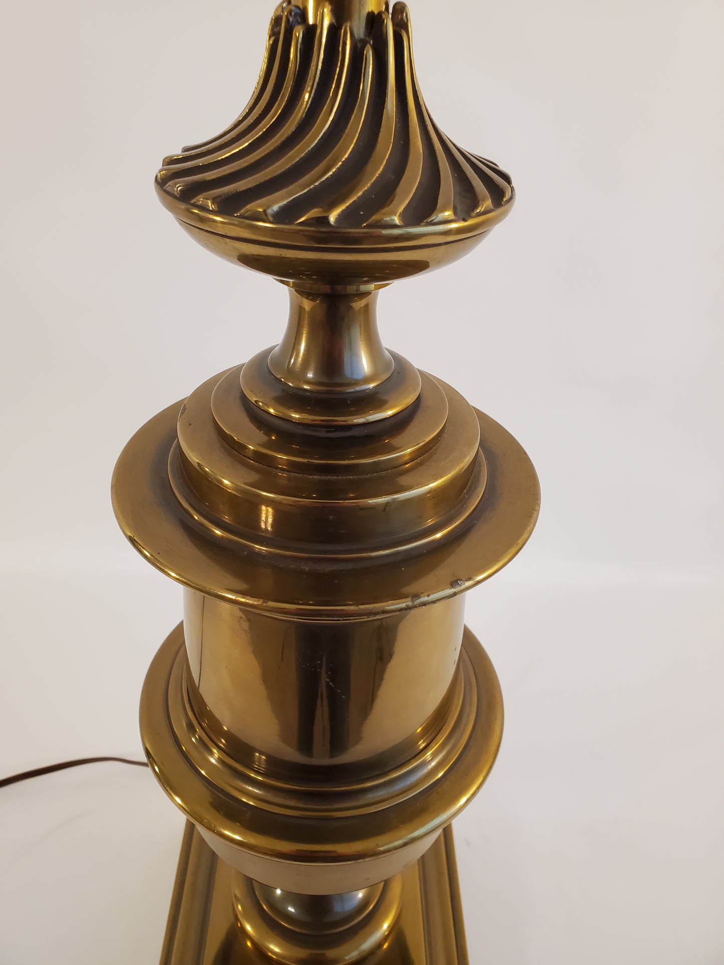 Vintage Stiffel Brass Tall Trophy Style Table Lamp