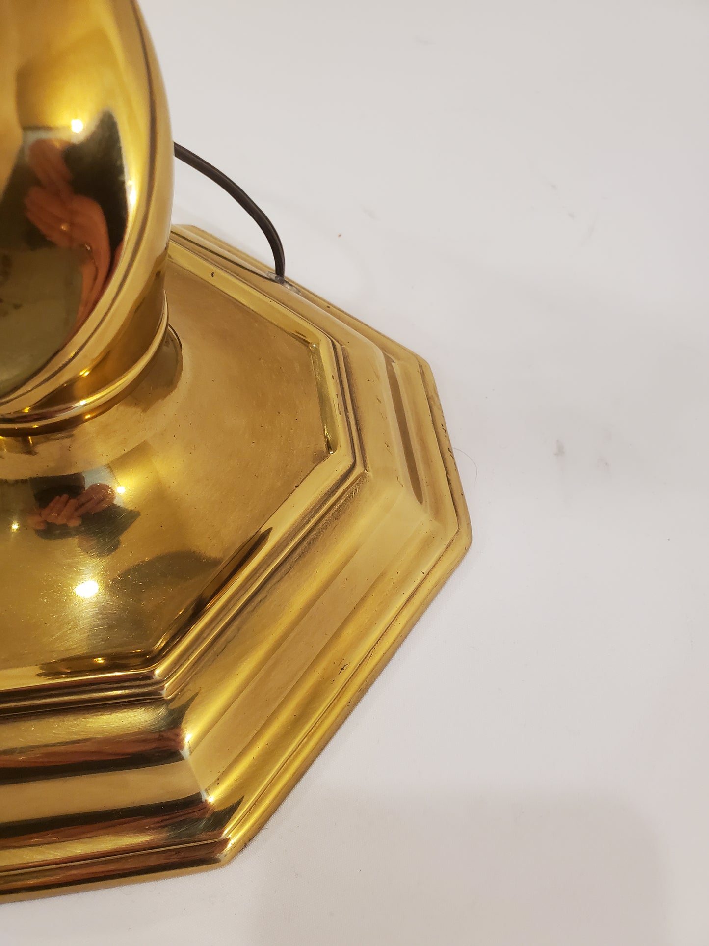 Vintage Stiffel Barley Twist Brass Candlestick Table Lamp