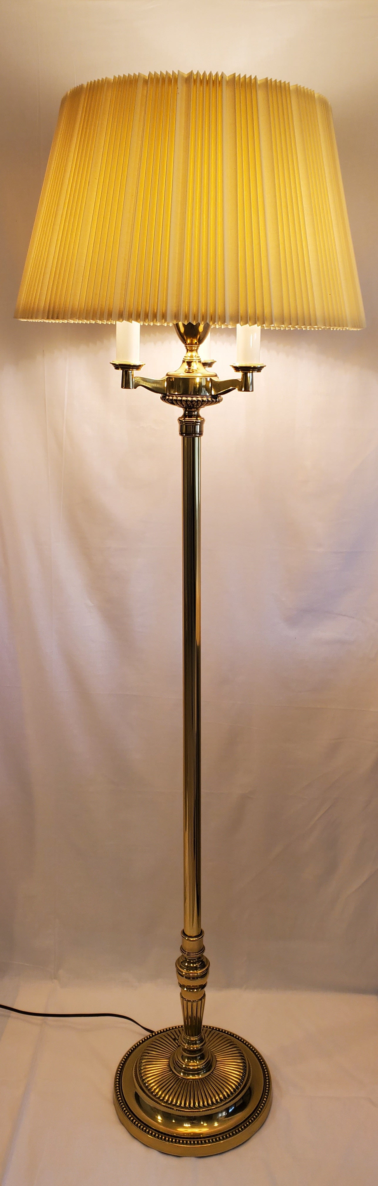 Vintage Stiffel 4-light Mogul Torchiere Candelabra Brass Floor Lamp