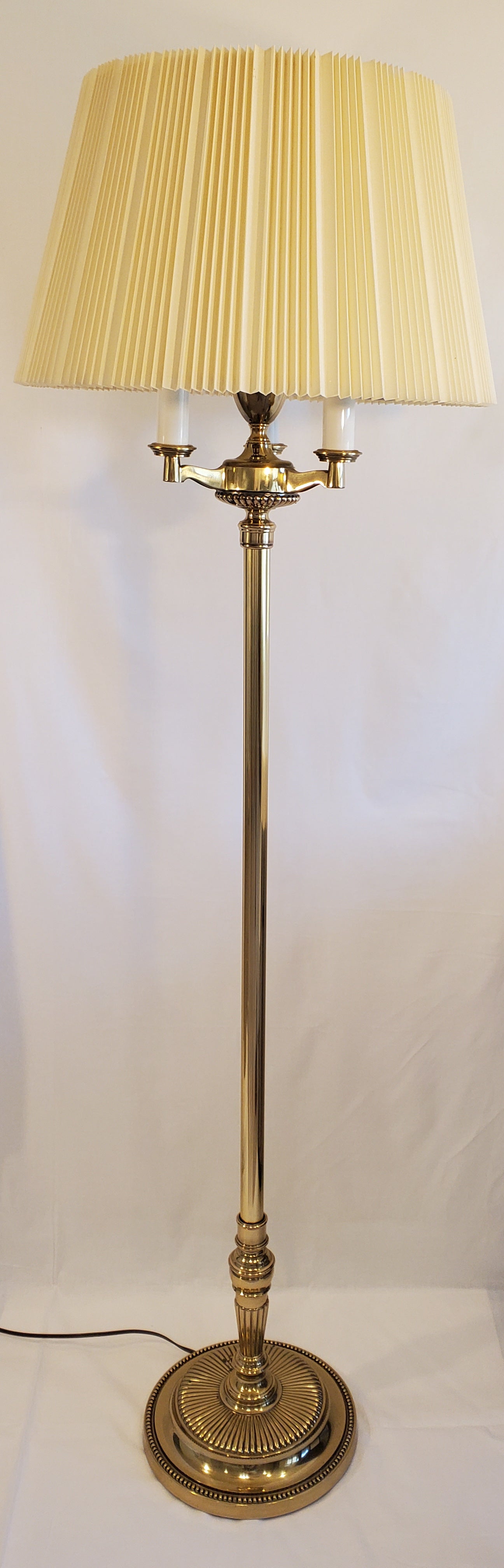Vintage Stiffel 4-light Mogul Torchiere Candelabra Brass Floor Lamp