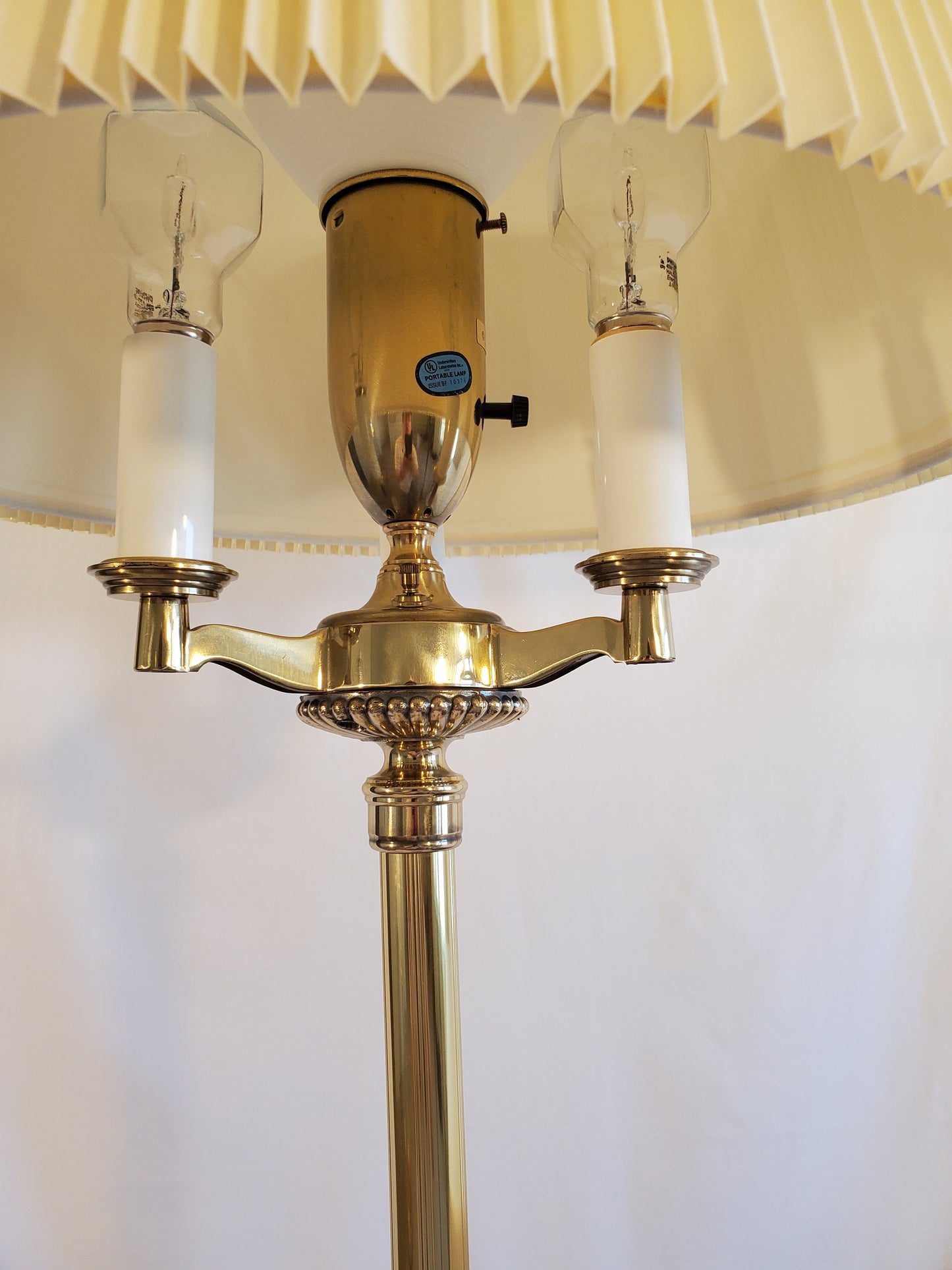 Vintage Stiffel 4-light Mogul Torchiere Candelabra Brass Floor Lamp