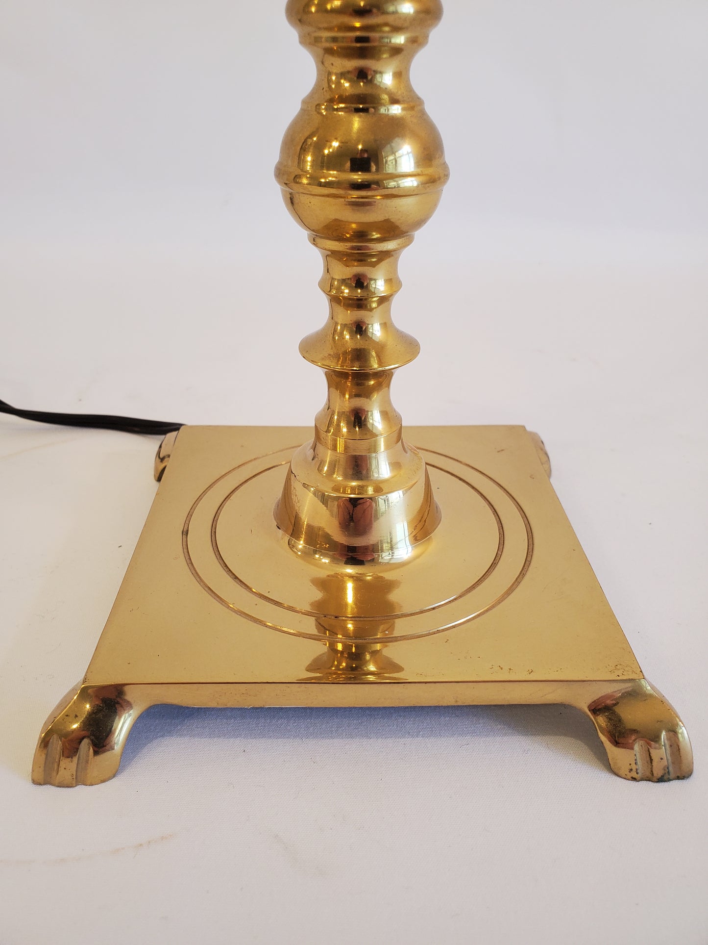 Petite Brass Candlestick Buffet Lamp