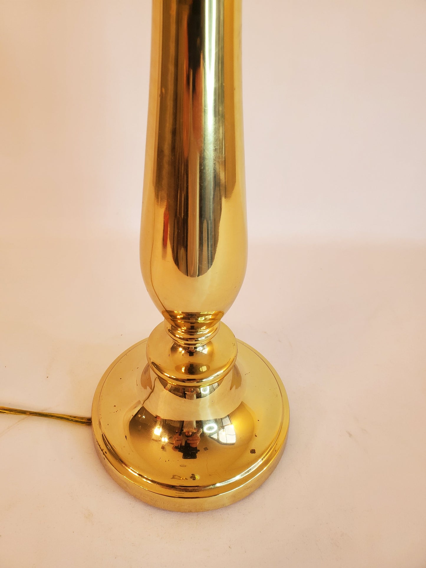 Vintage Brass Candlestick Table Lamp