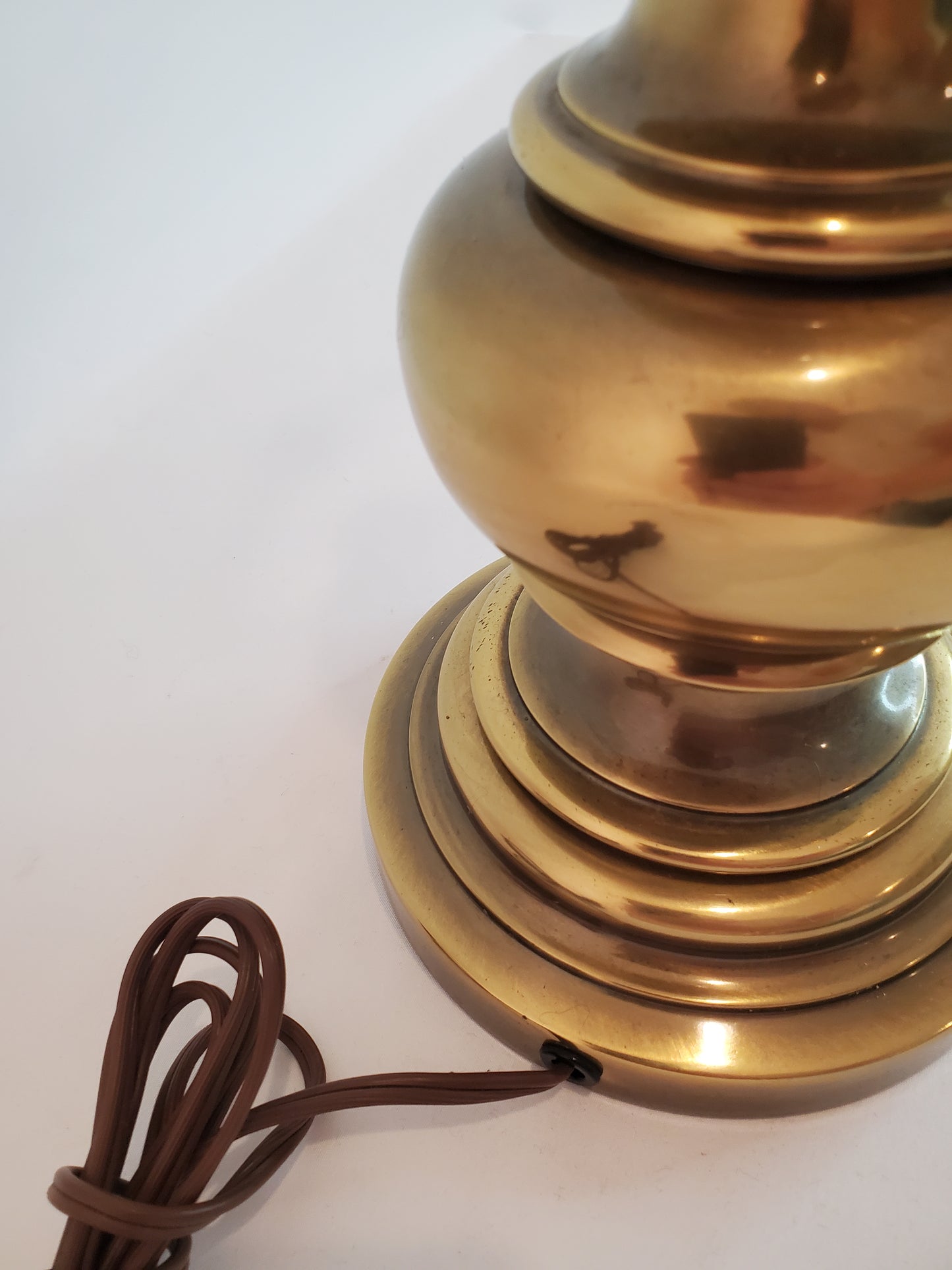 Vintage Stiffel Brass Baluster Form Table Lamp - Satin Brass Finish