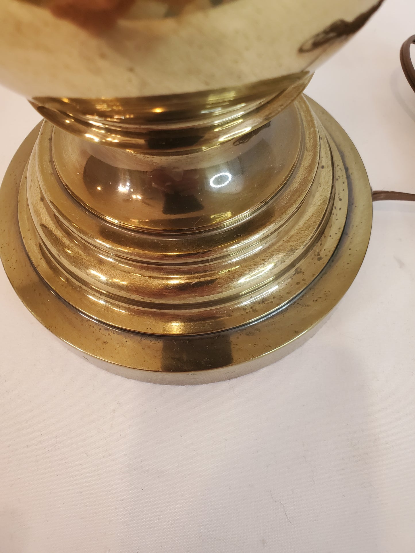 Vintage Stiffel Brass Baluster Form Table Lamp - Old Brass Finish