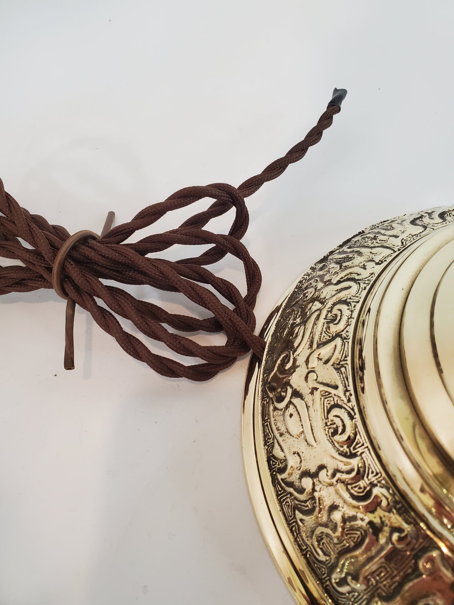 Rare James Mont Inspired Brass Urn Form Table Lamp Pair