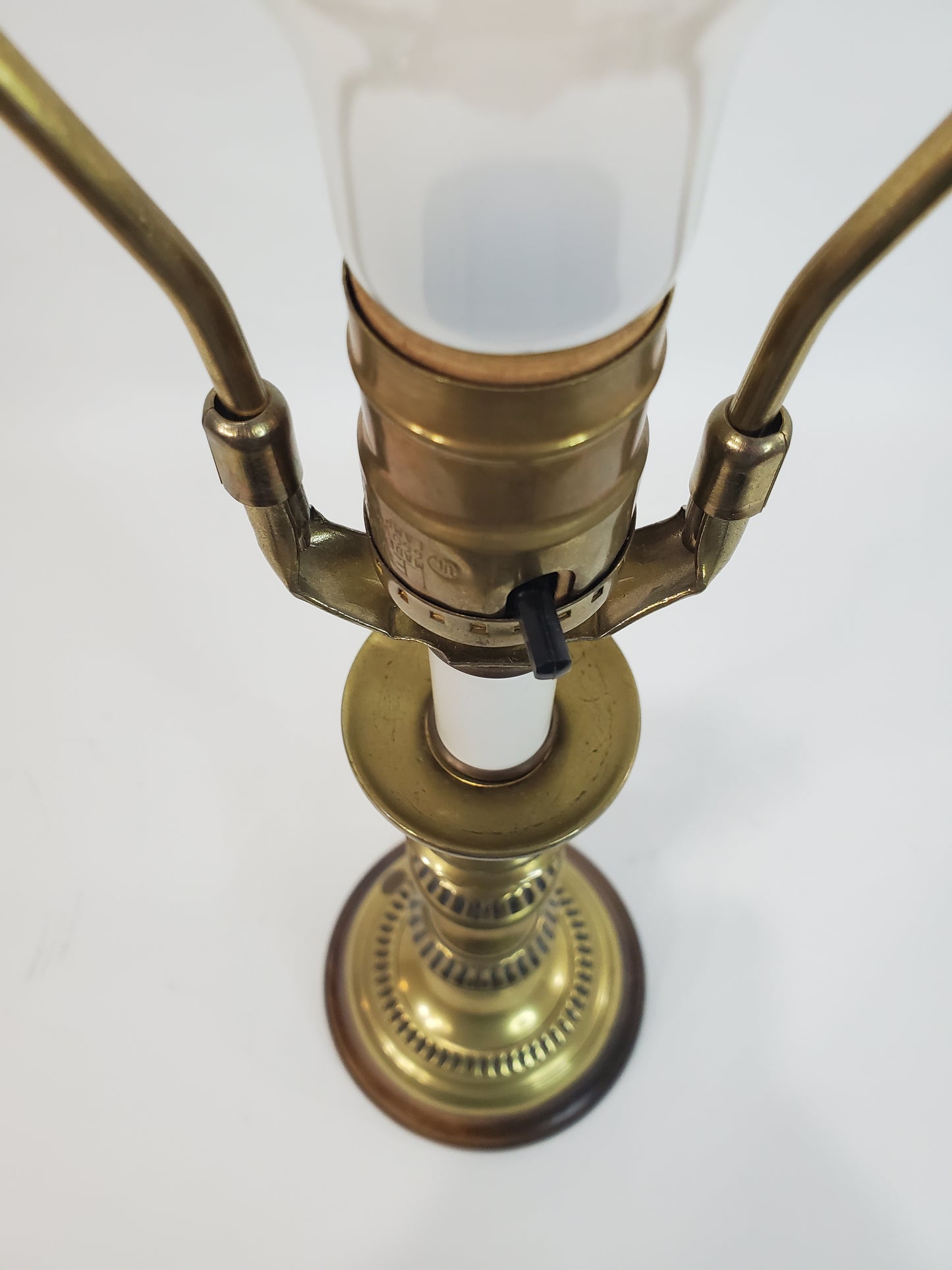 Vintage Brass Candlestick Table Lamp
