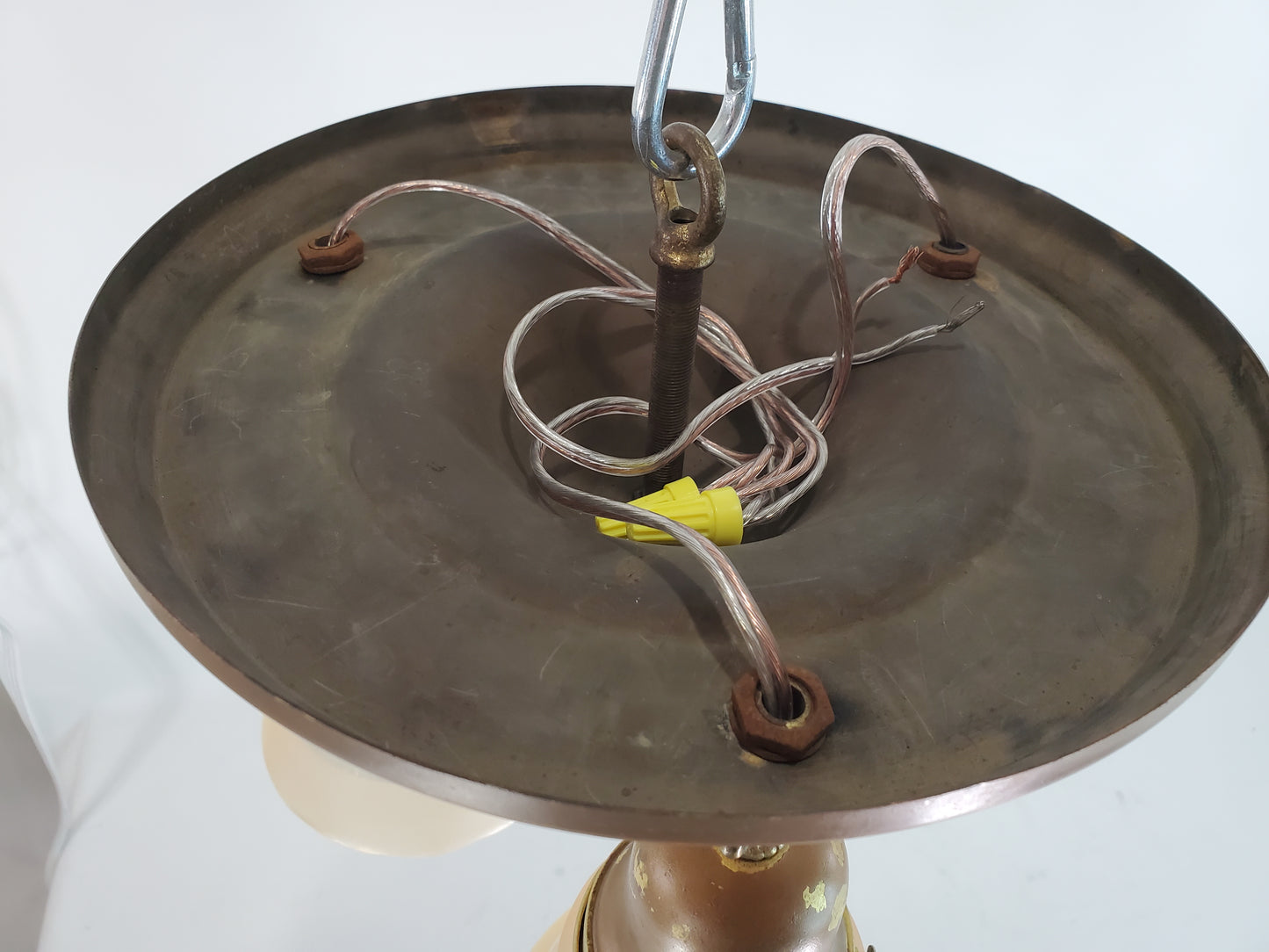 Antique Brass 3-Light Flush Mount Ceiling Fixture