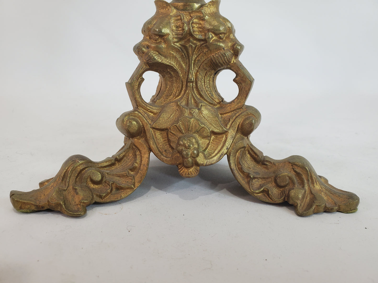 Antique French Gilt Bronze Candlestick Tripod Base