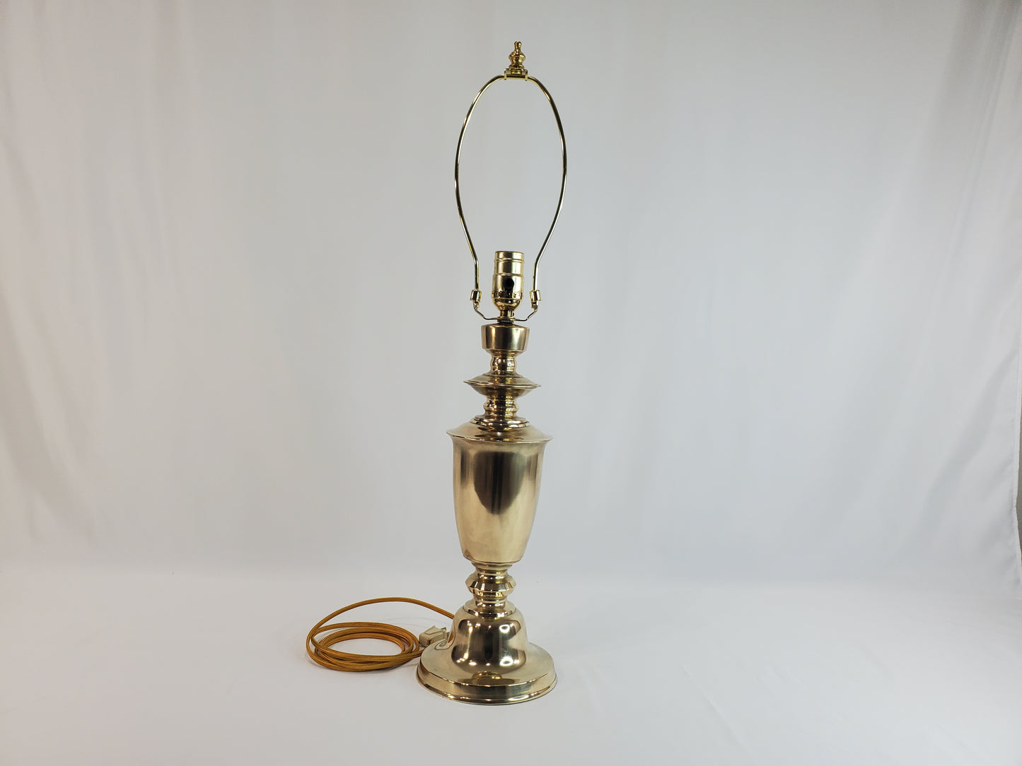 Asian Inspired Vintage Solid Brass Table Lamp
