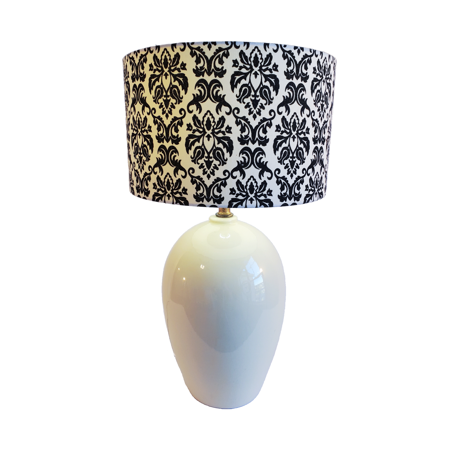Large Vintage White Haeger Table Lamp