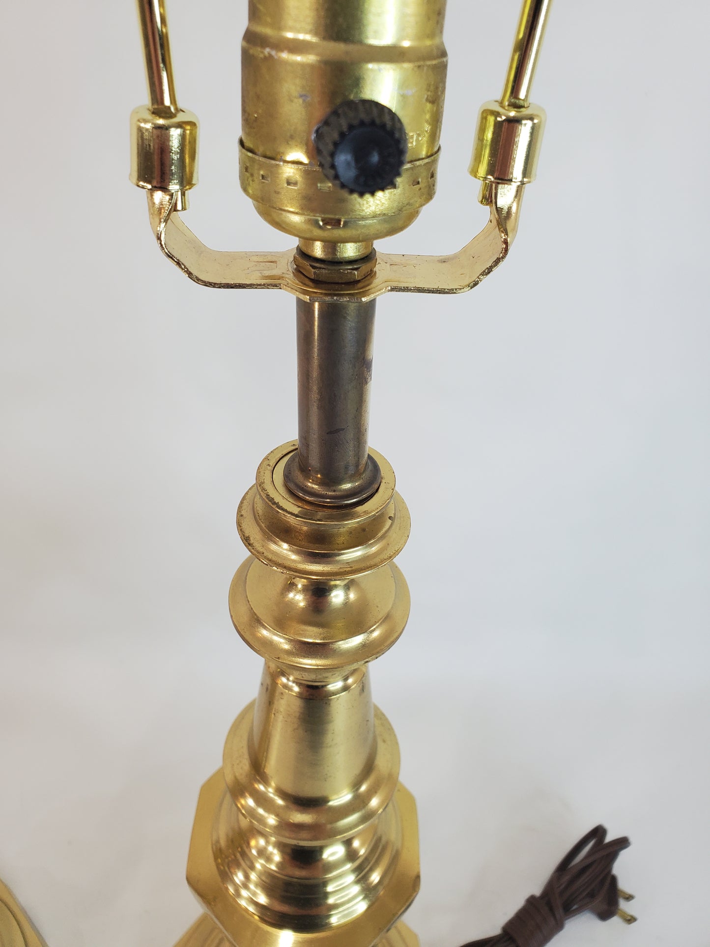 Pair Vintage Brass Table Lamps By Berman