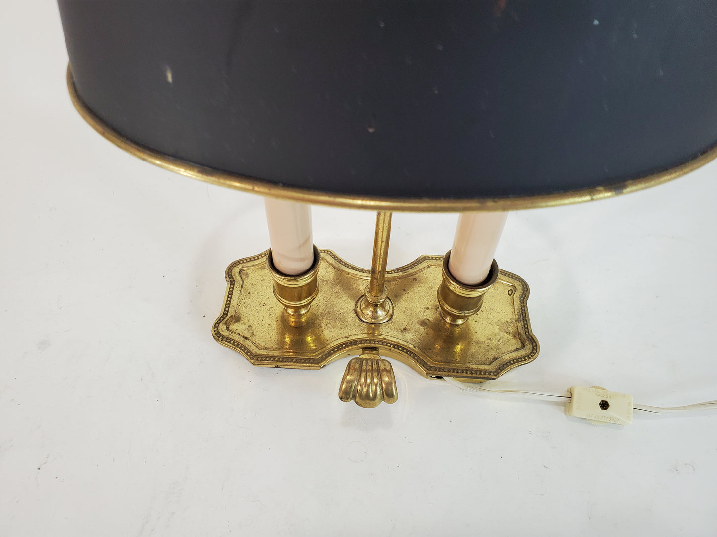 Petite Vintage Two-Arm Bouillotte Table Lamp