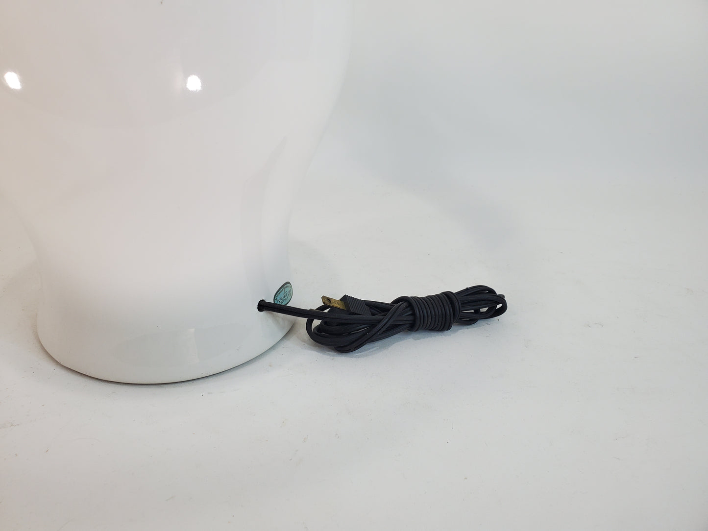 Vintage Creme Ginger Jar Table Lamp - Glazed Pottery