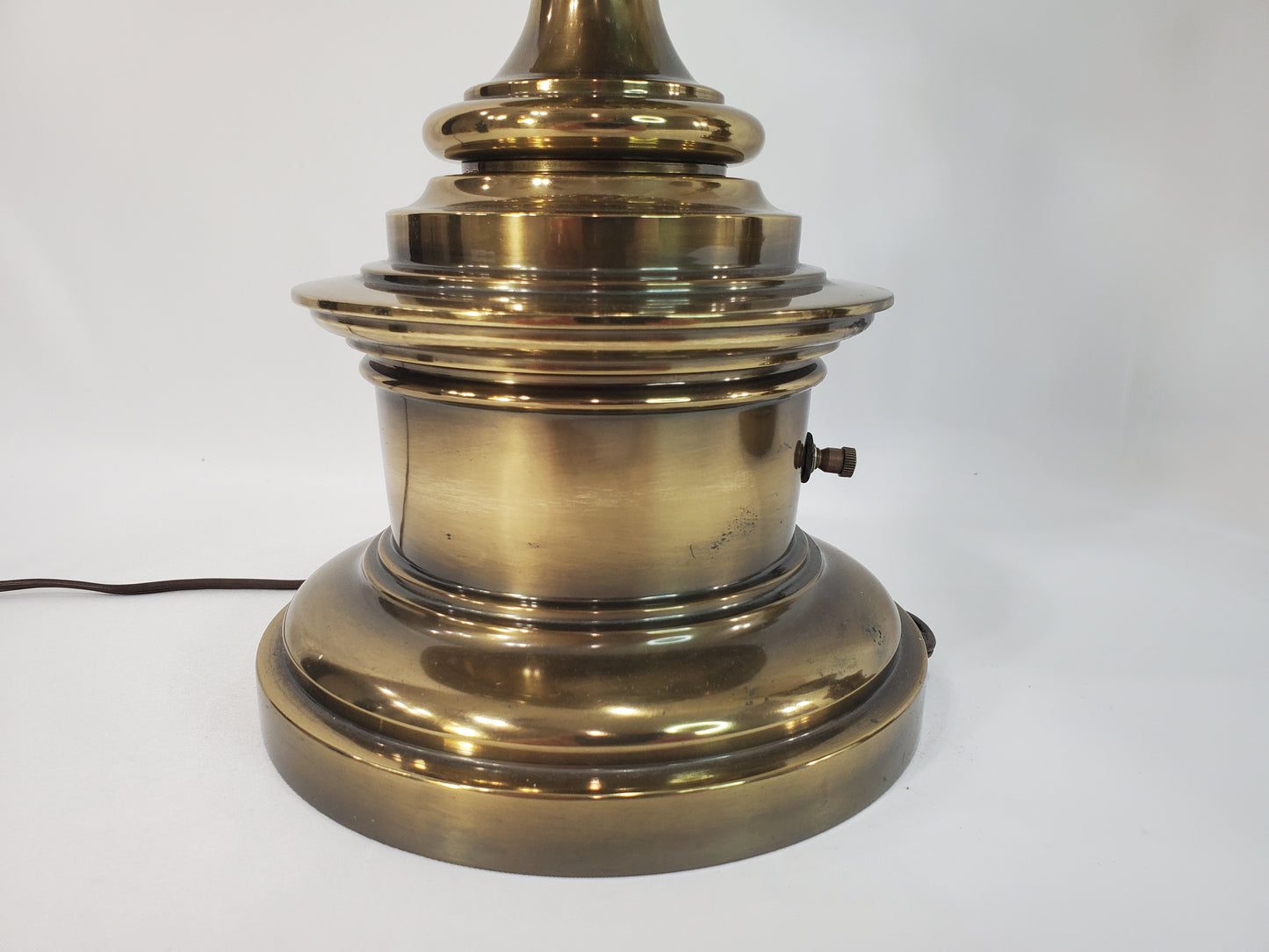 Vintage Pair Brass Stiffel Table Lamps - Hollywood Regency Fluted Urn