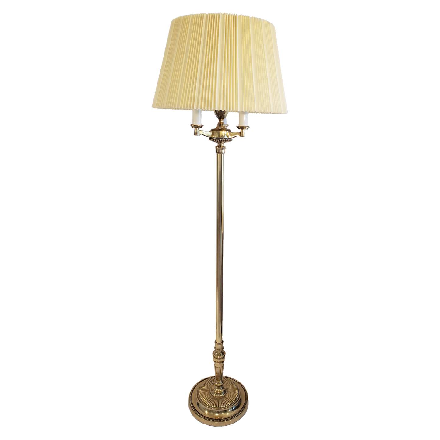 Vintage Stiffel 4-light Mogul Torchiere Candelabra Brass Floor Lamp
