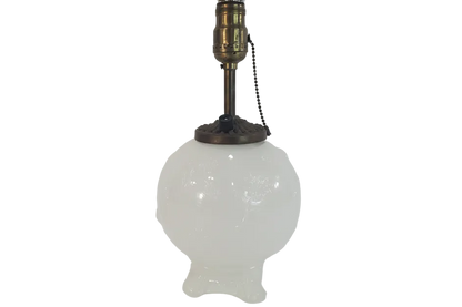 1940s Art Deco Aladdin Alacite Opalescent Glass Lamp w Illuminated Base