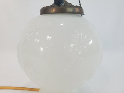 1940s Art Deco Aladdin Alacite Opalescent Glass Lamp w Illuminated Base