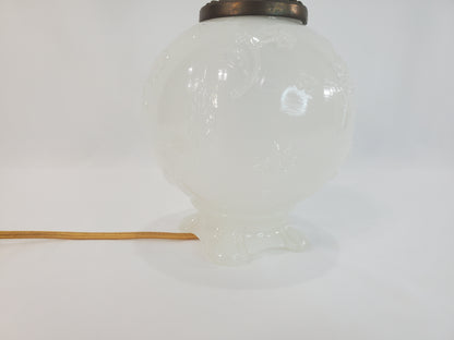 1940s Art Deco Aladdin Alacite Opalescent Glass Lamp w Illuminated Base