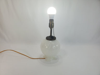 1940s Art Deco Aladdin Alacite Opalescent Glass Lamp w Illuminated Base