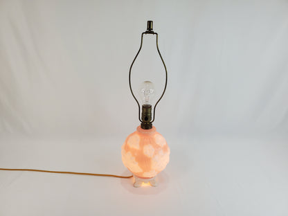 1940s Art Deco Aladdin Alacite Pink Glass Lamp with Illuminated Base-2
