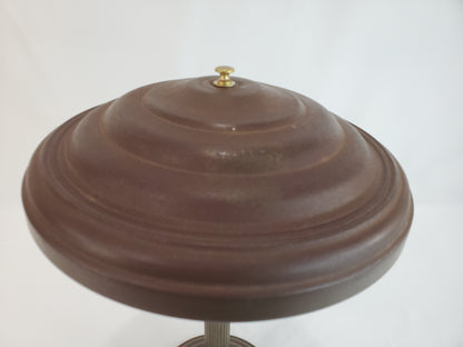 1940s Art Deco Flying Saucer Desk Lamp W Pen Holder