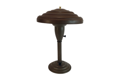 1940s Art Deco Flying Saucer Desk Lamp W Pen Holder