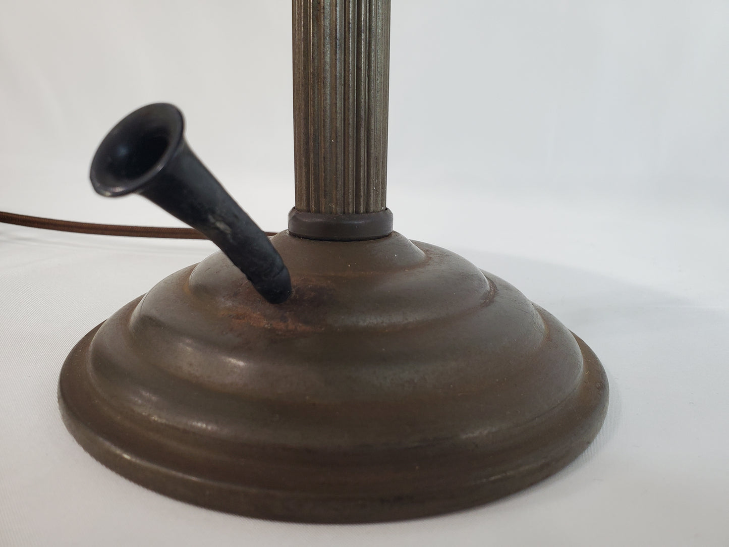 1940s Art Deco Flying Saucer Desk Lamp W Pen Holder