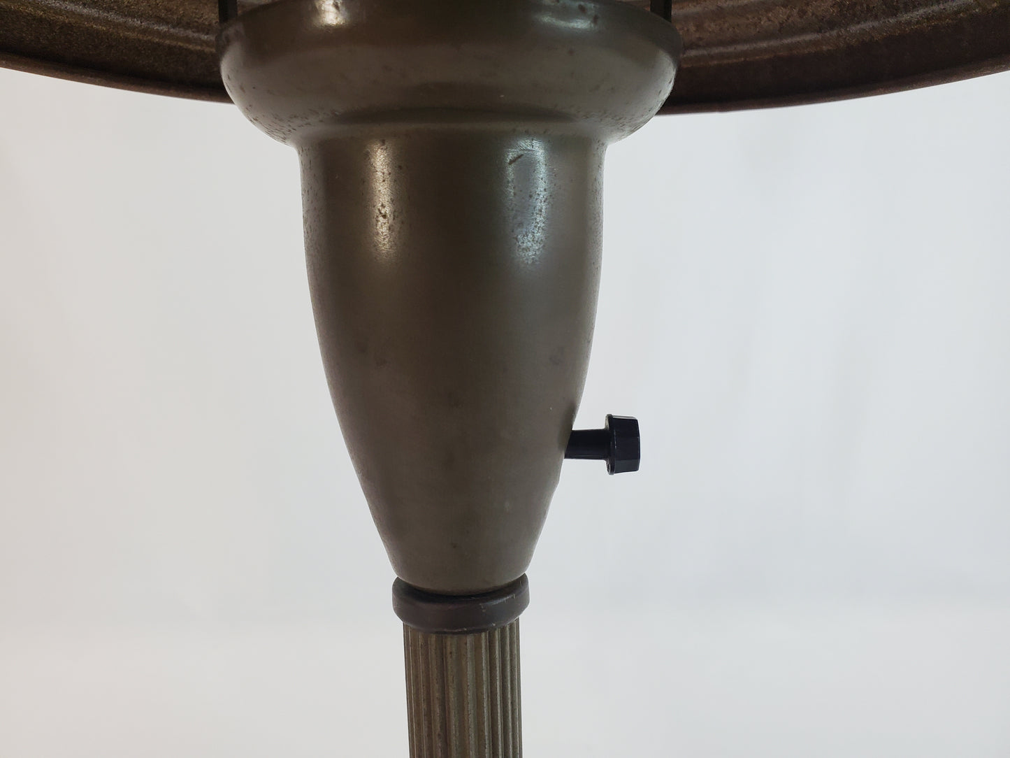 1940s Art Deco Flying Saucer Desk Lamp W Pen Holder