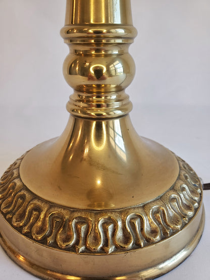 Stiffel Lamp Mid Century Brass Hollywood Regency Torch and Flame Table Lamp