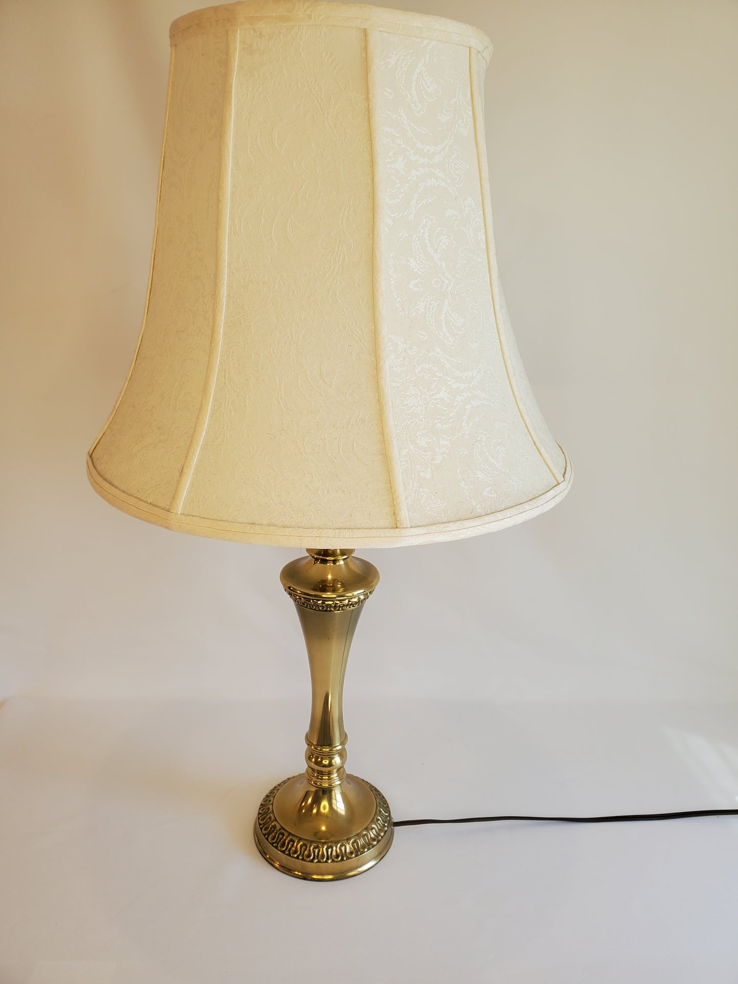 Stiffel Lamp Mid Century Brass Hollywood Regency Torch and Flame Table Lamp