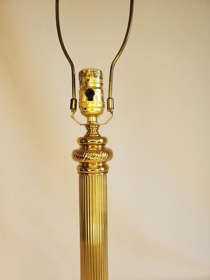 Brass Column Candlestick Table Lamp