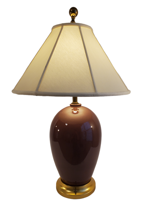 Large Vintage Purple Haeger Table Lamp