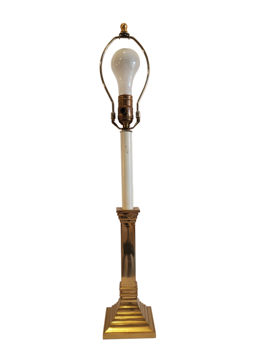 Solid Brass Candlestick Table Lamp