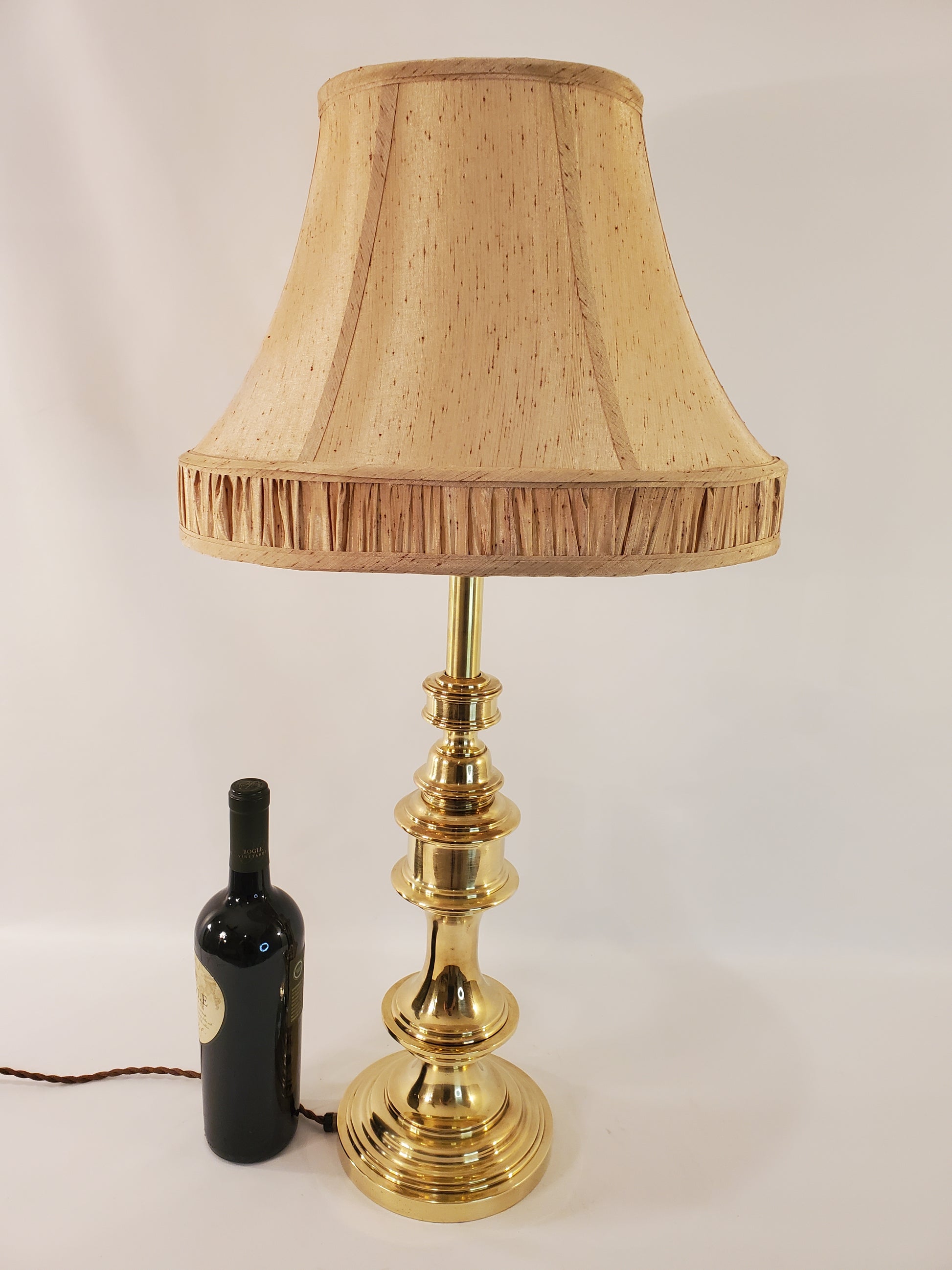 Vintage Stiffel Table Lamp Brass Candlestick Lamp With Original