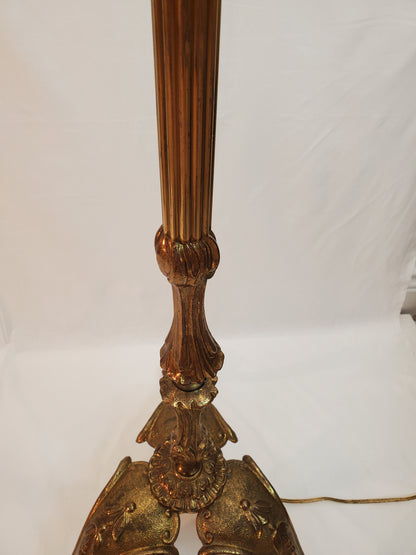 Antique Neoclassical French Bronze and Brass 5-Light Floor Lamp