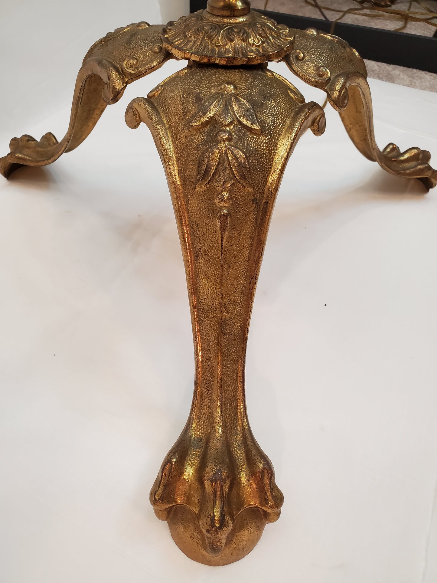 Antique Neoclassical French Bronze and Brass 5-Light Floor Lamp