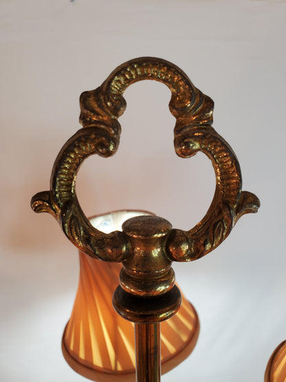 Antique Neoclassical French Bronze and Brass 5-Light Floor Lamp